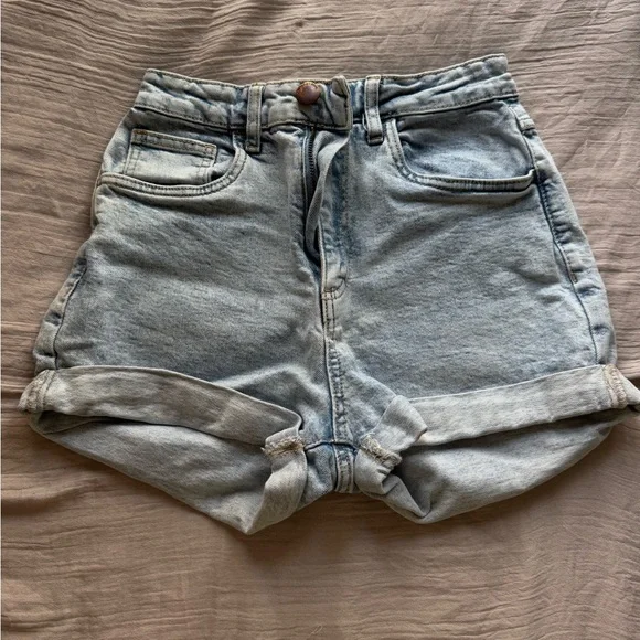 Light Blue Denim Women's Shorts - Picture 1 of 3